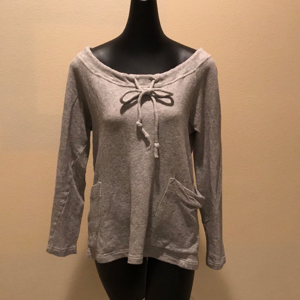 Grey boatneck sweater